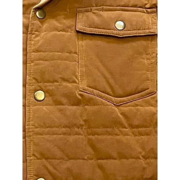 Billy Reid Quilted Snap Front Shirt Jacket Tan NEW Cotton Blend Warm Men's sz M - Picture 7 of 16